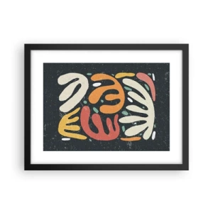 Pôster com moldura preta - Composição – estou prestes a pegar-te - 40x30 cm