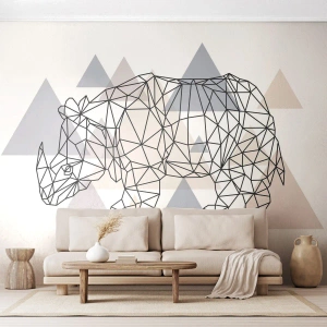 Papel de Parede Standard Eco - Estrutura da força - Abstração, Gráficos, Rinoceronte - 250x175 cm