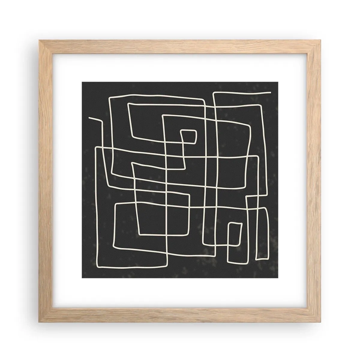 Pôster com moldura de carvalho claro - Não é tão simples - 30x30 cm