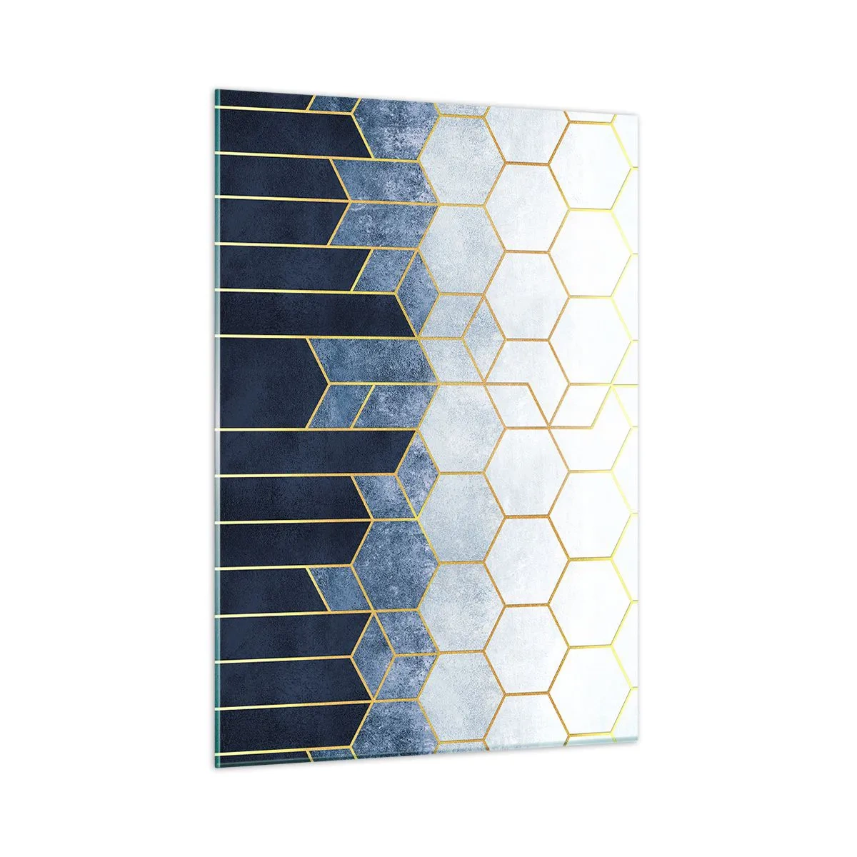 Quadro em vidro - Composição em ritmo sincopado - 50x70 cm