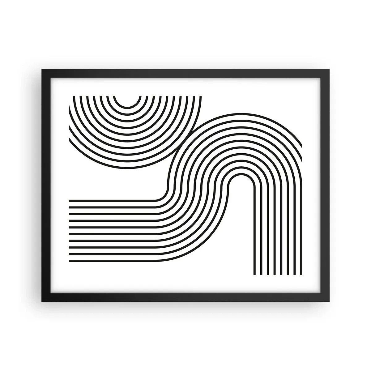 Pôster com moldura preta - Na curva - 50x40 cm