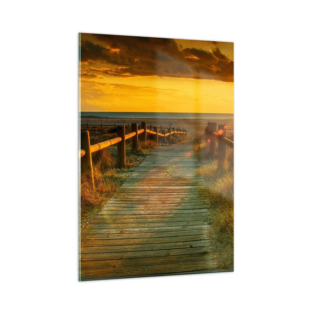 Quadro em vidro - Banhado em ouro antigo - 50x70 cm