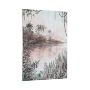 Quadro em vidro - Diário de um explorador do século 19 - 50x70 cm