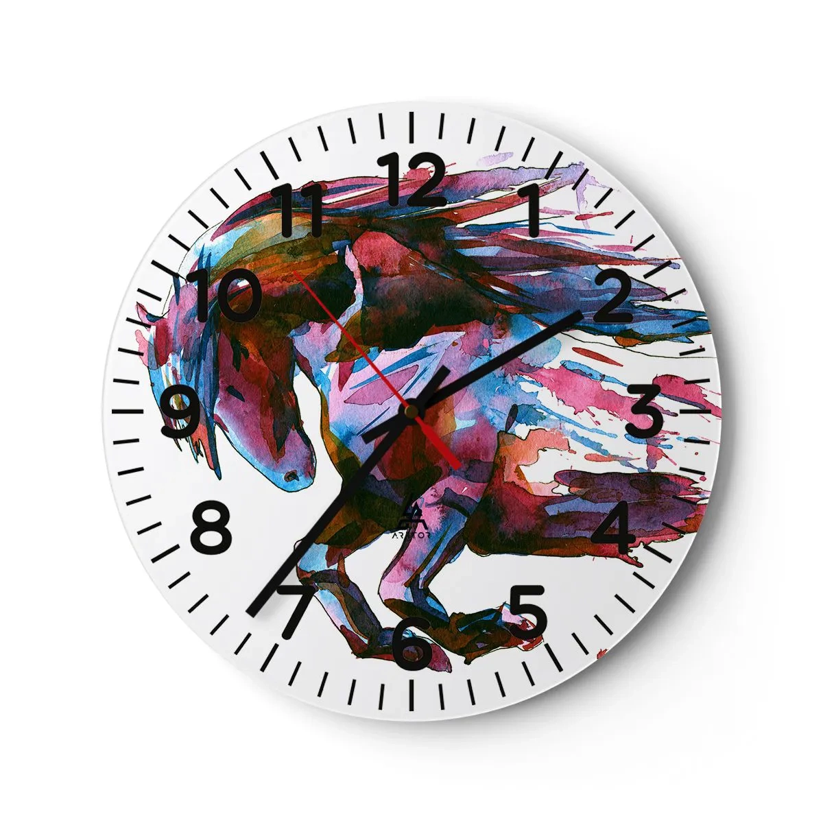 Relógio de parede - Relógio em vidro - Em êxtase - 40x40 cm