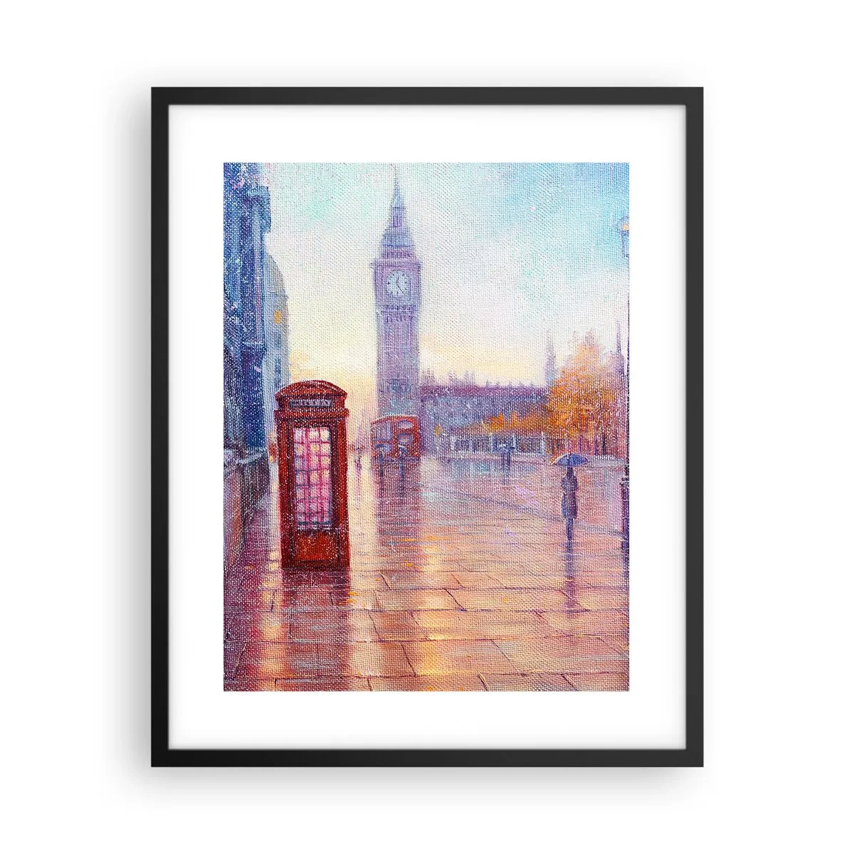 Pôster com moldura preta - Um dia de outono em Londres - 40x50 cm