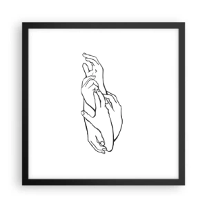 Pôster com moldura preta - Bom toque - 40x40 cm