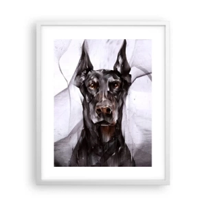 Pôster em moldura branca - Nascido na nobreza - 40x50 cm