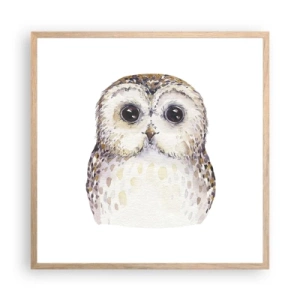 Pôster com moldura de carvalho claro - Olhe-me nos olhos - 60x60 cm