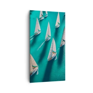 Quadro em tela - Numa competição com o vento - 55x100 cm