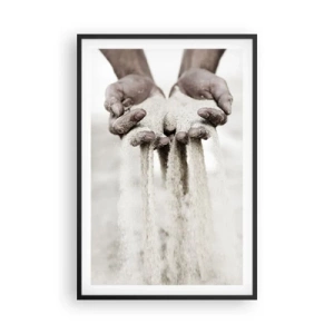 Pôster com moldura preta - Com estas mãos… - 61x91 cm