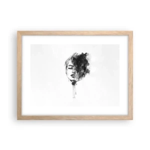 Pôster com moldura de carvalho claro - O que sonha uma rapariga - 40x30 cm