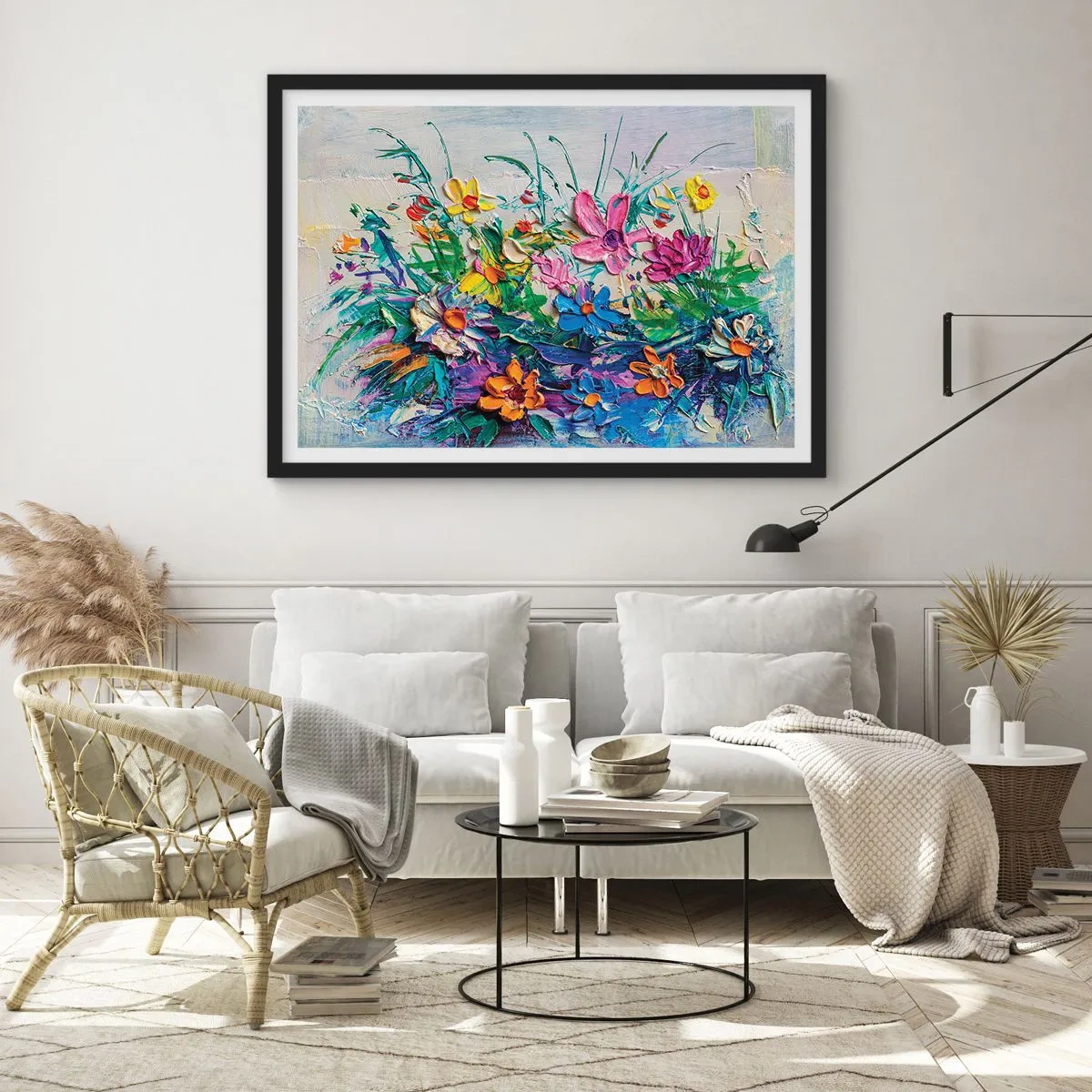 Pôster com moldura preta - Não é de todo natureza morta - 100x70 cm