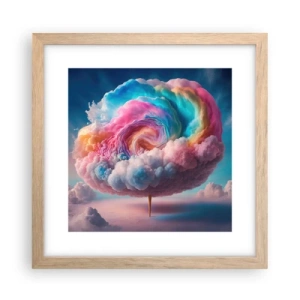 Pôster com moldura de carvalho claro - O sonho de um parque de diversões - 30x30 cm