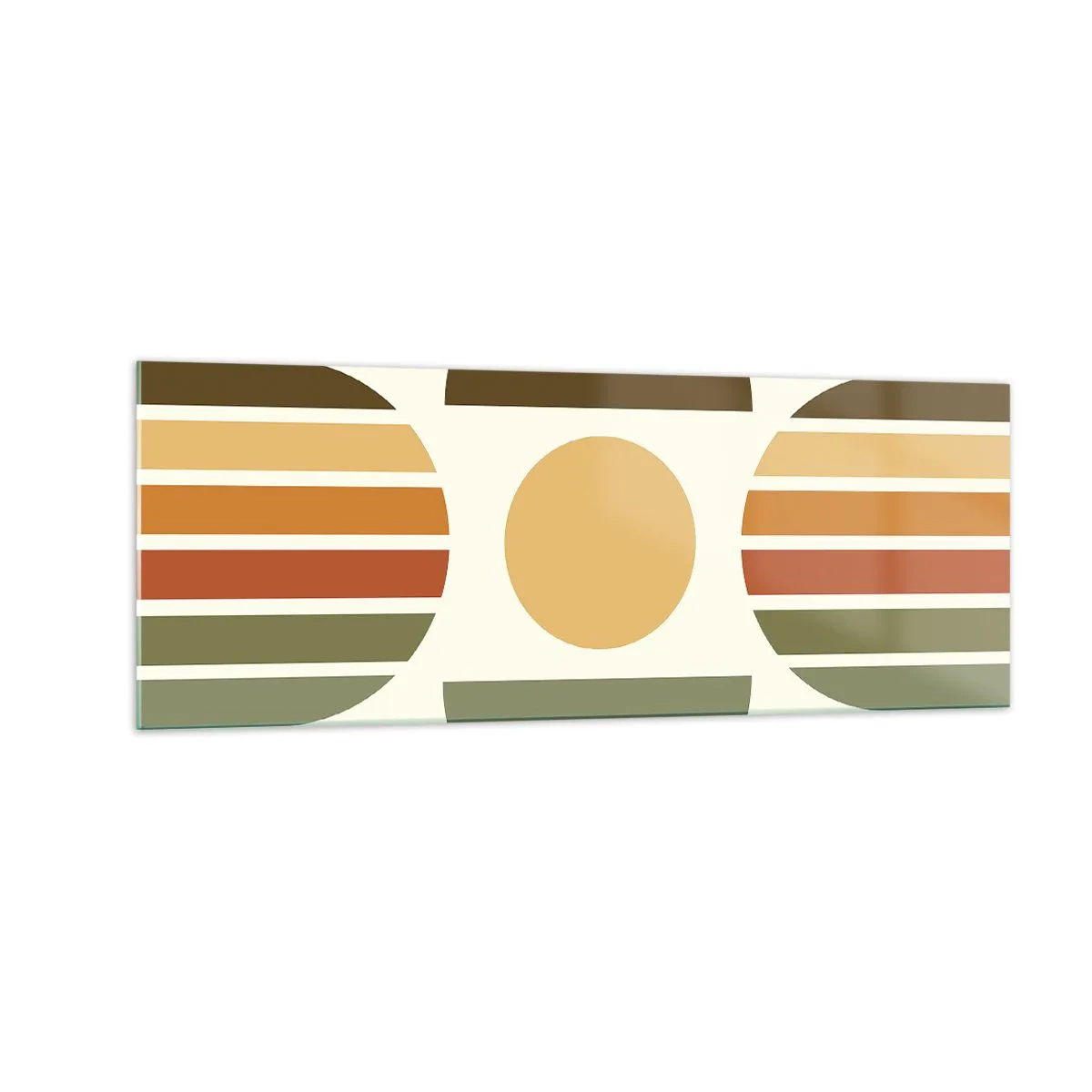 Quadro em vidro - Em tons terrosos - 140x50 cm