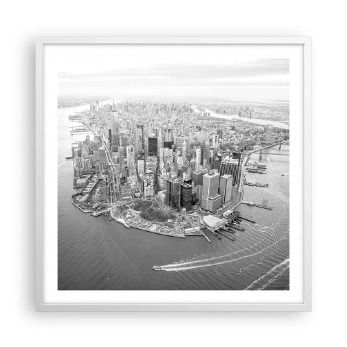 Pôster em moldura branca - Como não amar? - 60x60 cm