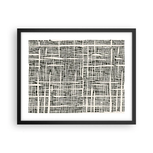 Pôster com moldura preta - Uma composição tecida - 50x40 cm