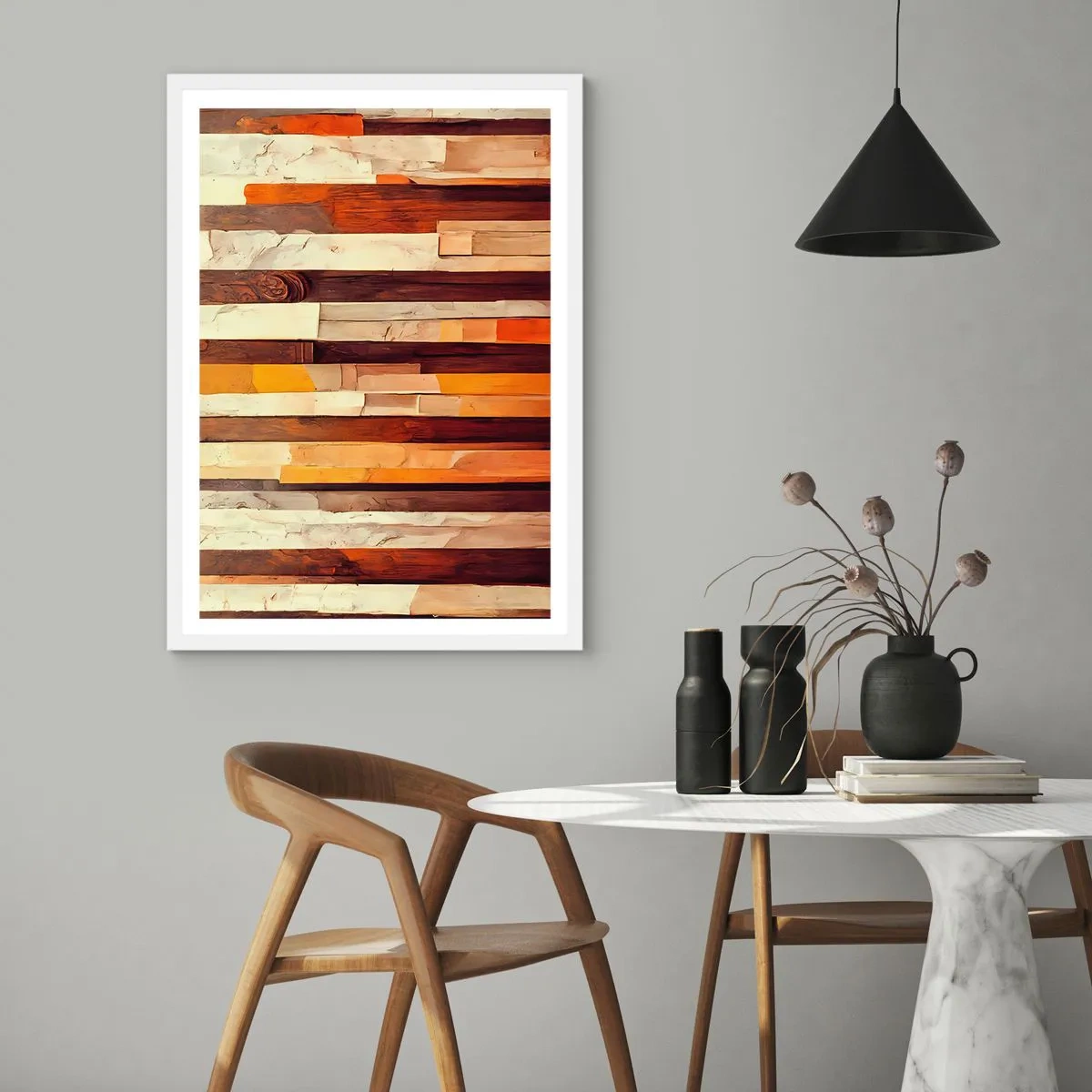 Pôster em moldura branca - Hino das árvores da floresta - 30x40 cm