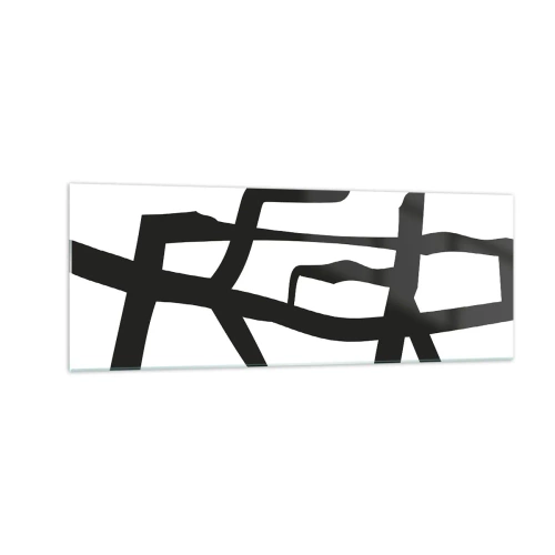 Quadro em vidro - Projeto preto e branco - 140x50 cm