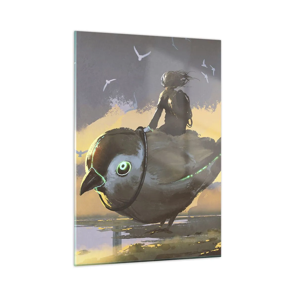 Quadro em vidro - Uma parada numa viagem fantástica - 50x70 cm