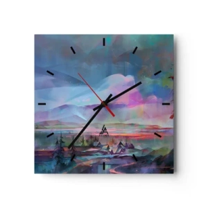 Relógio de parede - Relógio em vidro - Sob um céu benevolente - 30x30 cm