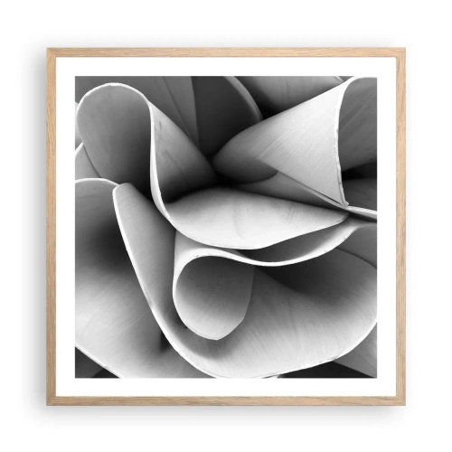 Pôster com moldura de carvalho claro - Acontece no espaço - 60x60 cm