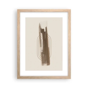 Pôster com moldura de carvalho claro - Um sopro de cinza - 30x40 cm