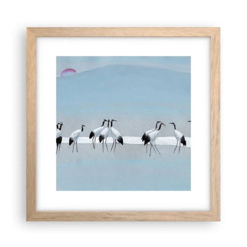 Pôster com moldura de carvalho claro - Depois de um dia quente - 30x30 cm