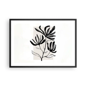 Pôster com moldura preta - Esboço para o herbário - 70x50 cm