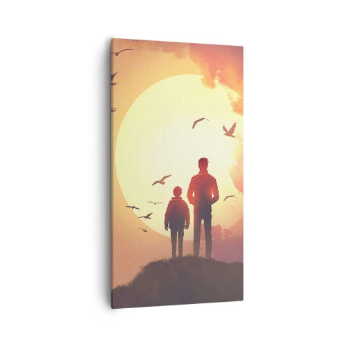 Quadro em tela - Cara a cara com o sol - 55x100 cm