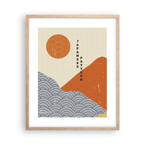 Pôster com moldura de carvalho claro - No espírito japonês - 40x50 cm