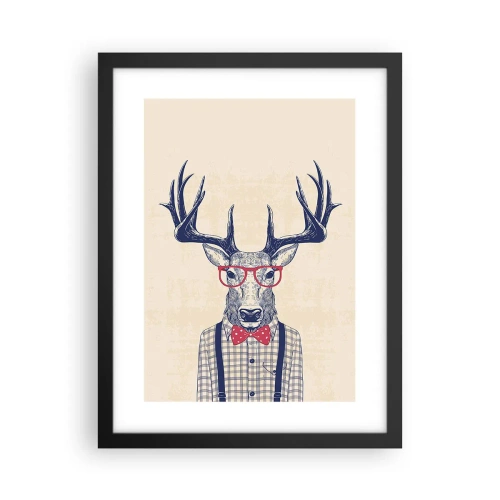 Pôster com moldura preta - Extravagância engraçada - 30x40 cm