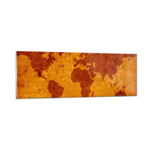 Quadro em vidro - Convite para viajar - 90x30 cm