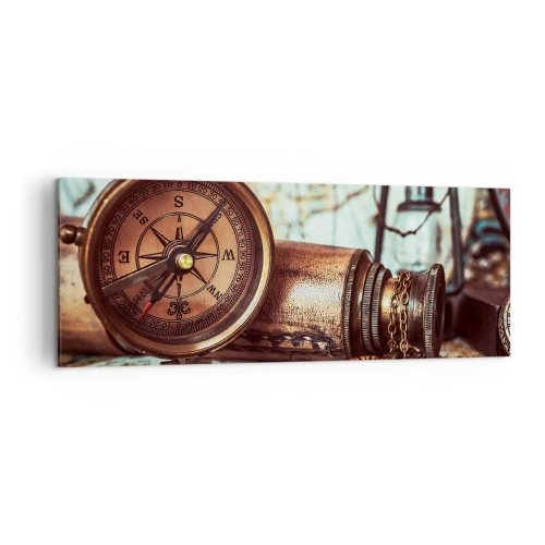 Quadro em tela - Uma aventura pirata no Caribe - 140x50 cm