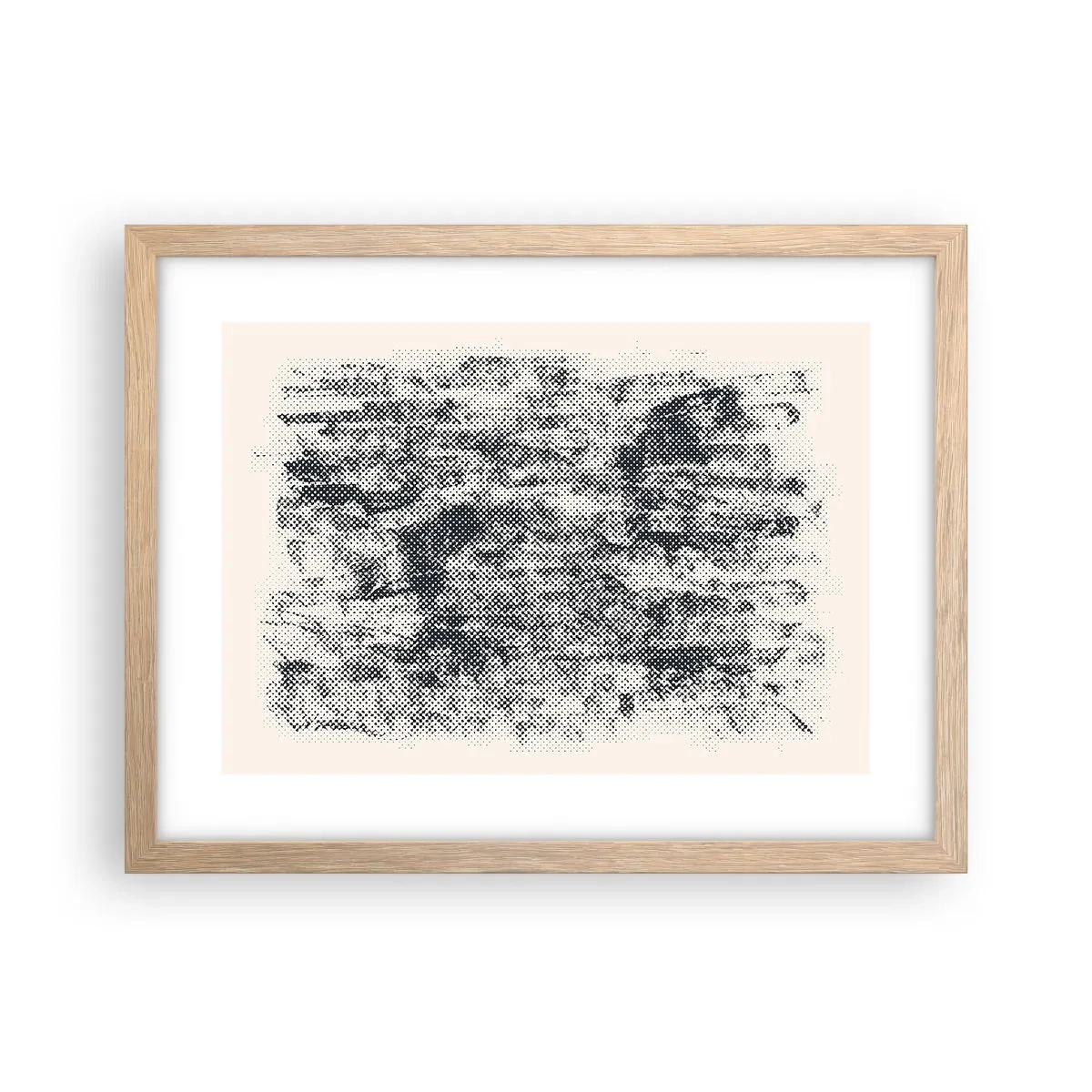 Pôster com moldura de carvalho claro - Composição nebulosa - 40x30 cm