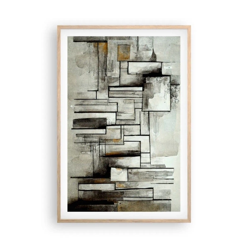 Pôster com moldura de carvalho claro - O poder da simplicidade - 61x91 cm