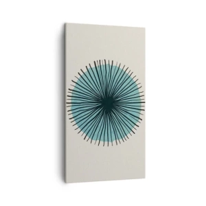 Quadro em tela - Radiante sobre o azul - 45x80 cm