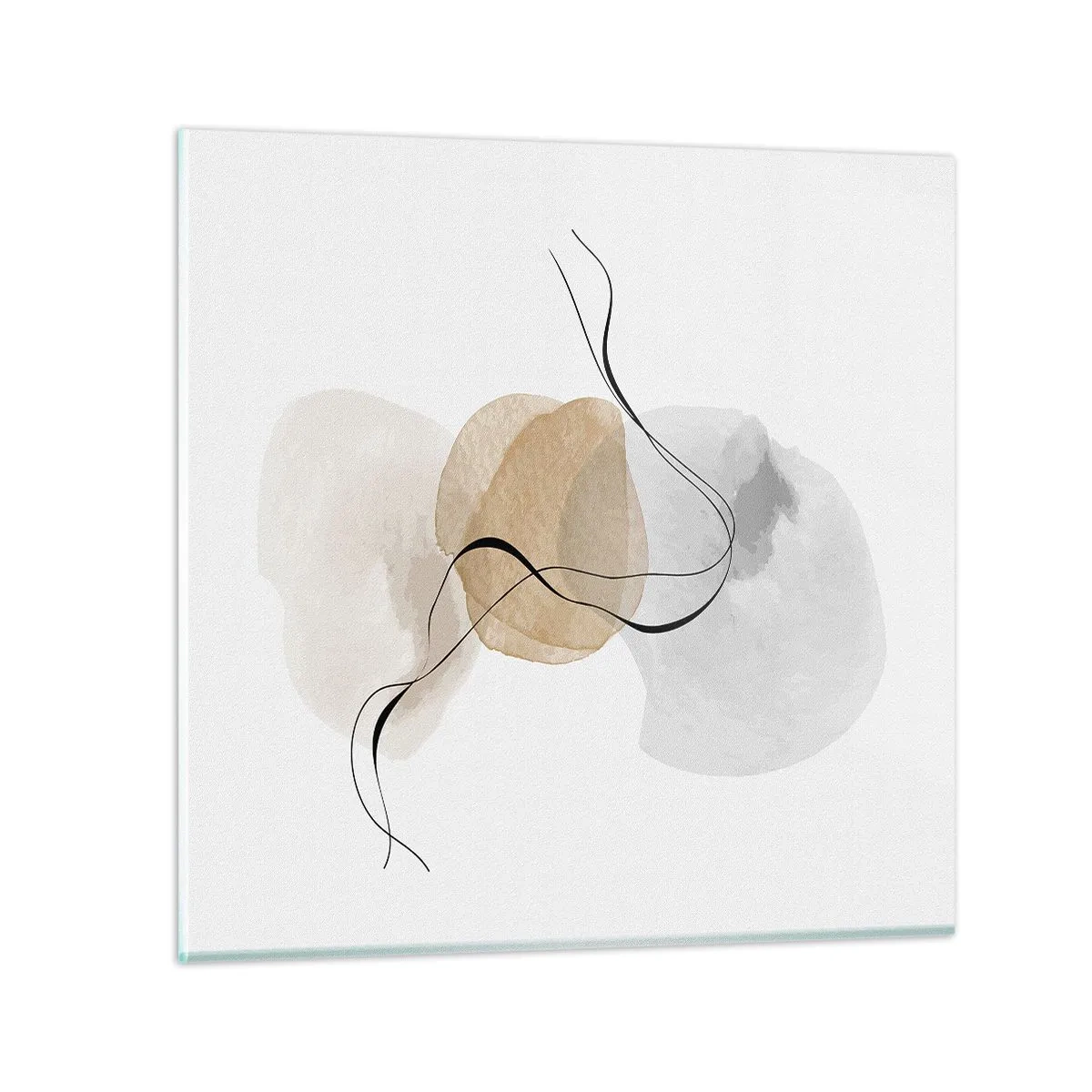 Quadro em vidro - Contas ao vento - 30x30 cm