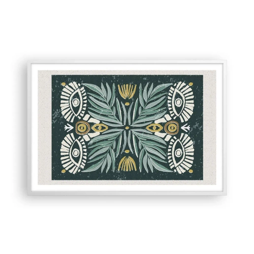 Pôster em moldura branca - Como um recorte folclórico - 91x61 cm