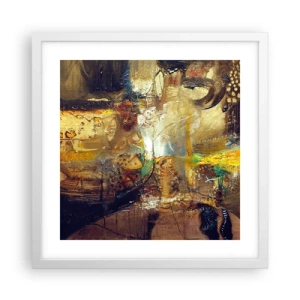 Pôster em moldura branca - Frio, mais quente, quente - 40x40 cm