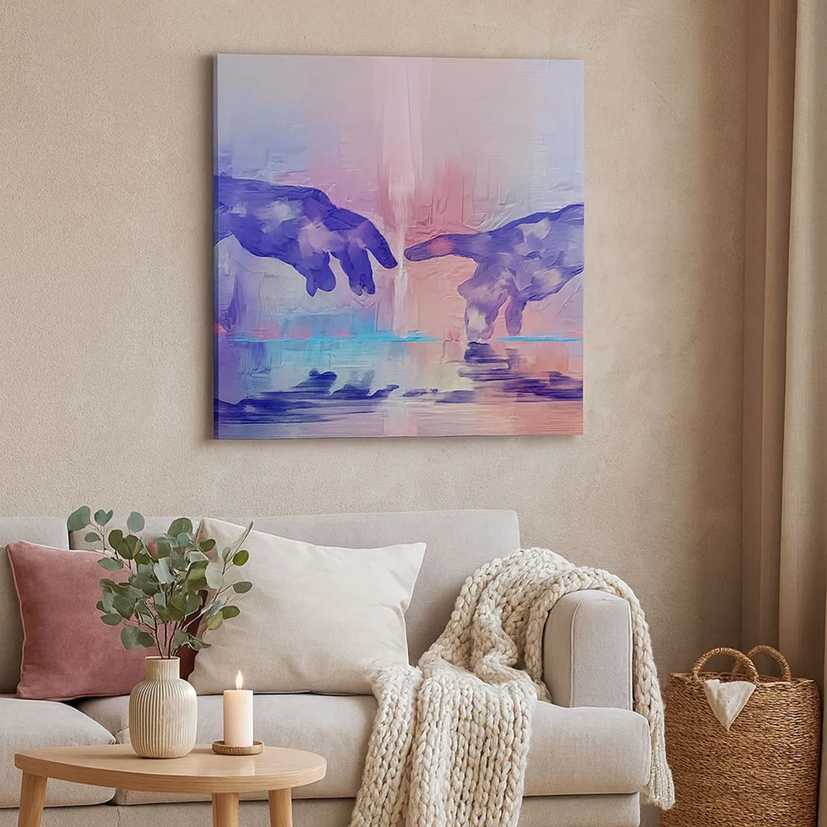 Quadro em tela - Faísca divina da vida - 30x30 cm