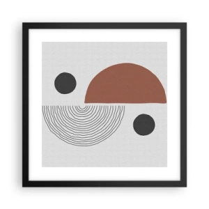 Pôster com moldura preta - Perfeição das rodas - 40x40 cm