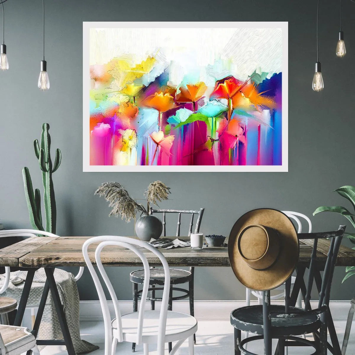 Pôster - O arco-íris floresceu - 91x61 cm