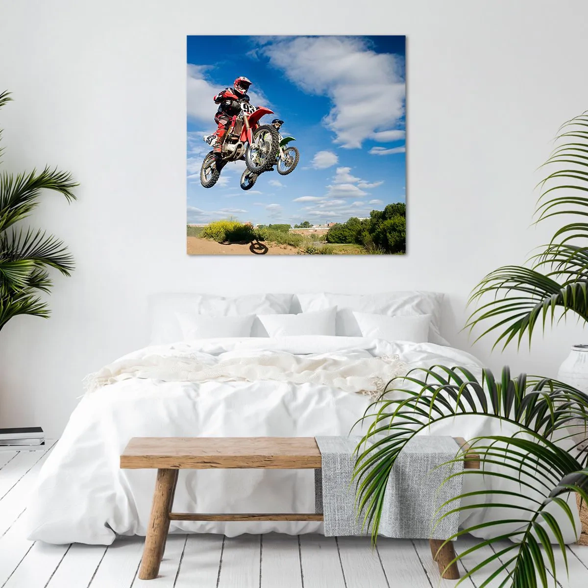 Quadro em tela - Salto celeste - 40x40 cm