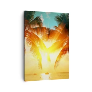 Quadro em tela - Casal exótico - 50x70 cm