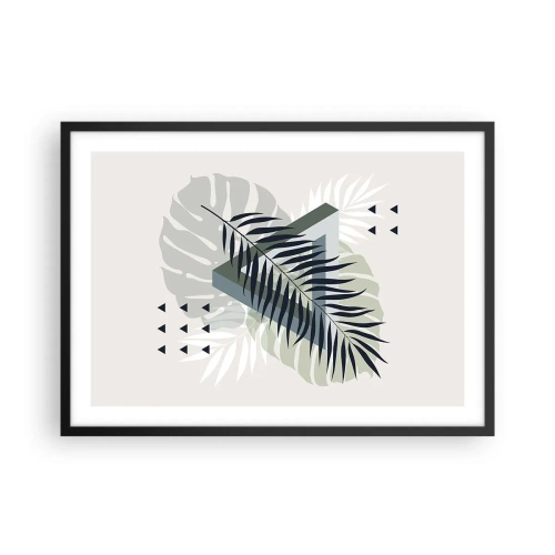 Pôster com moldura preta - Natureza e geometria – duas ordens? - 70x50 cm