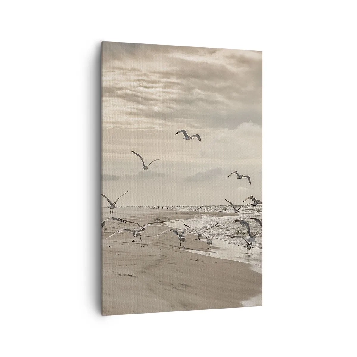 Quadro em tela - O som do mar, o canto dos pássaros - 80x120 cm