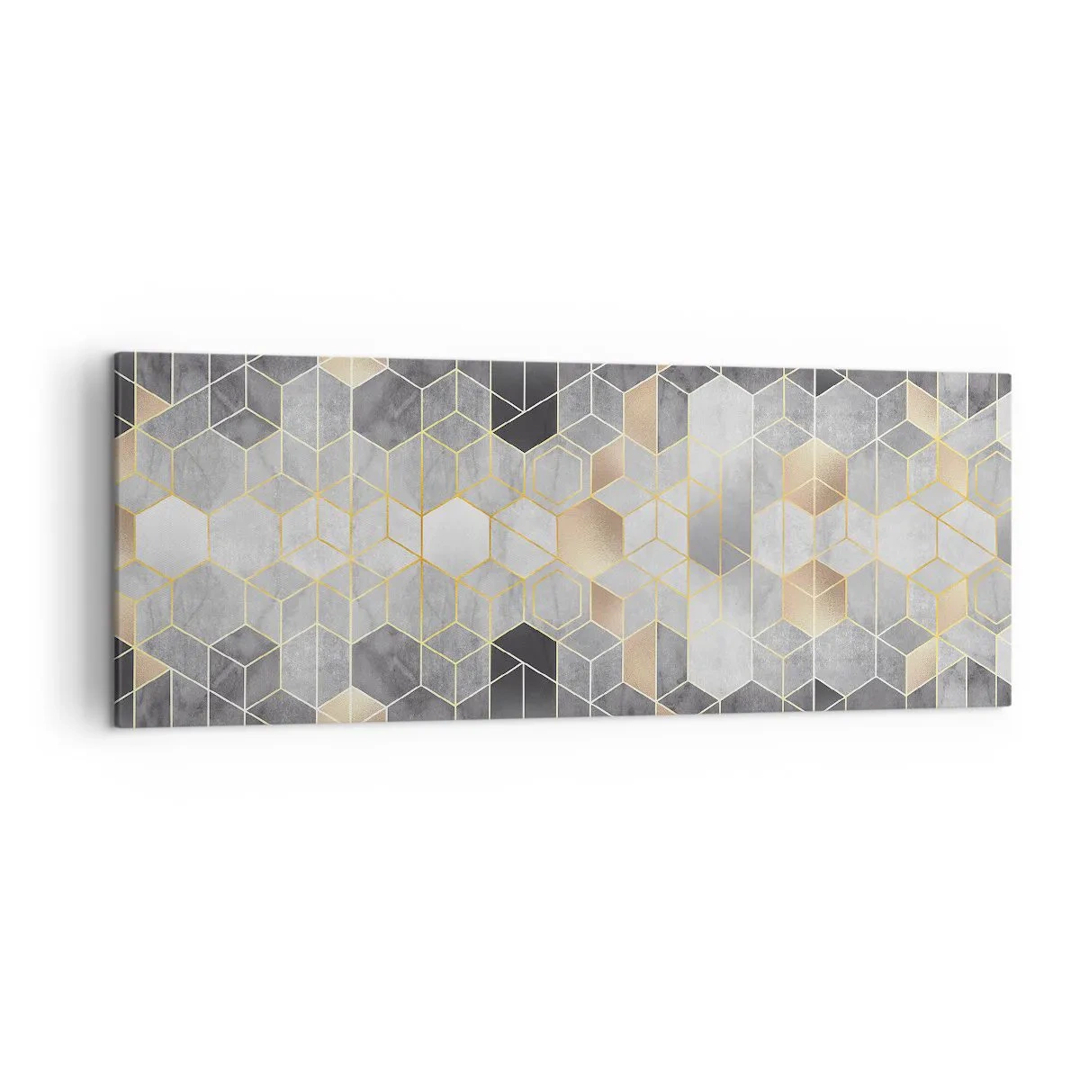 Quadro em tela - Composição do diamante - 140x50 cm