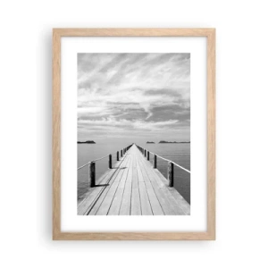 Pôster com moldura de carvalho claro - Talvez uma viagem... - 30x40 cm