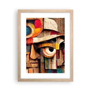 Pôster com moldura de carvalho claro - Vejo-te... - 30x40 cm