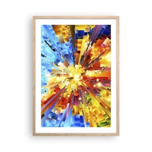 Pôster com moldura de carvalho claro - In medias res - 50x70 cm